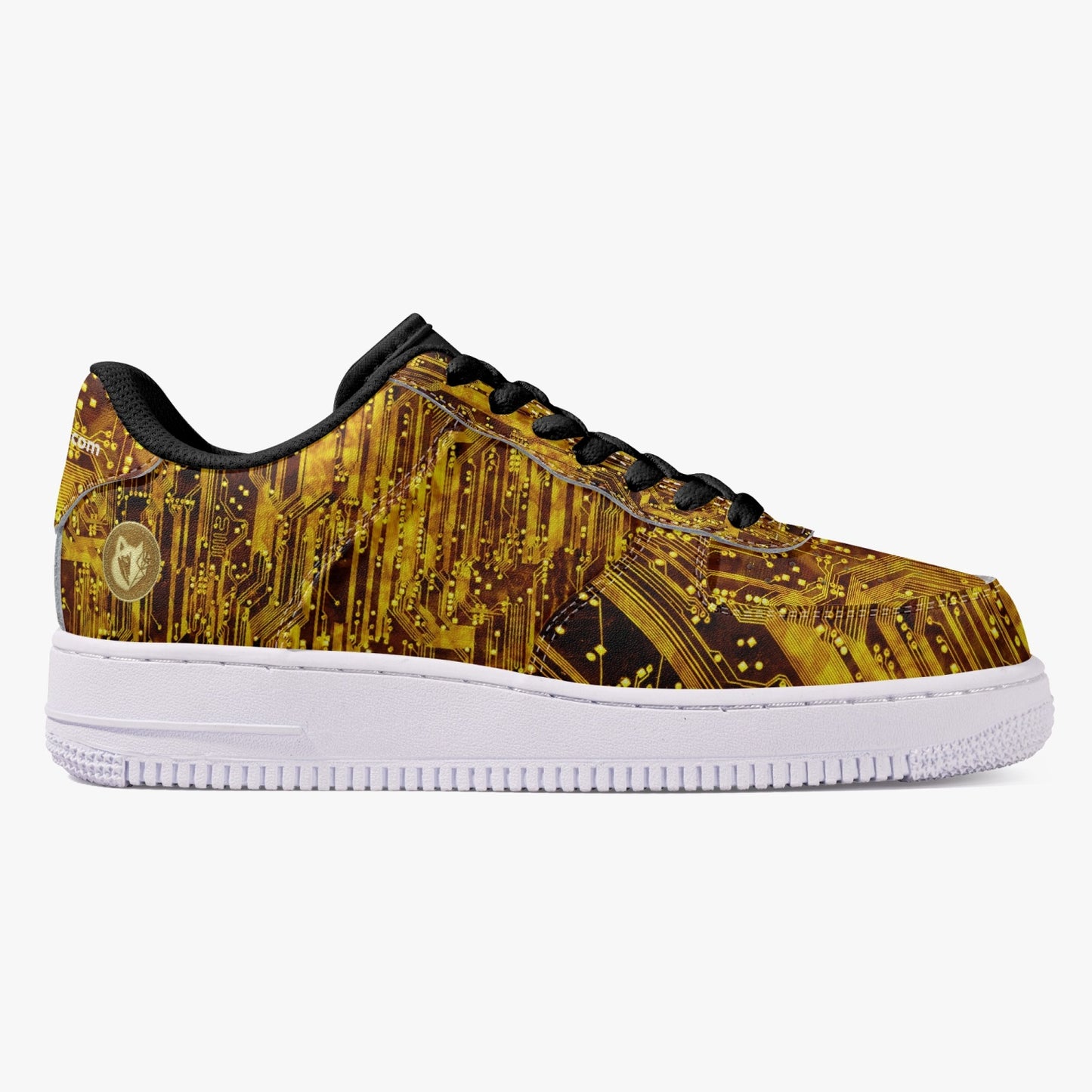 MACHINEDOG.COM COIN LOW-TOP LEATHER SNEAKERS - Circuit Board