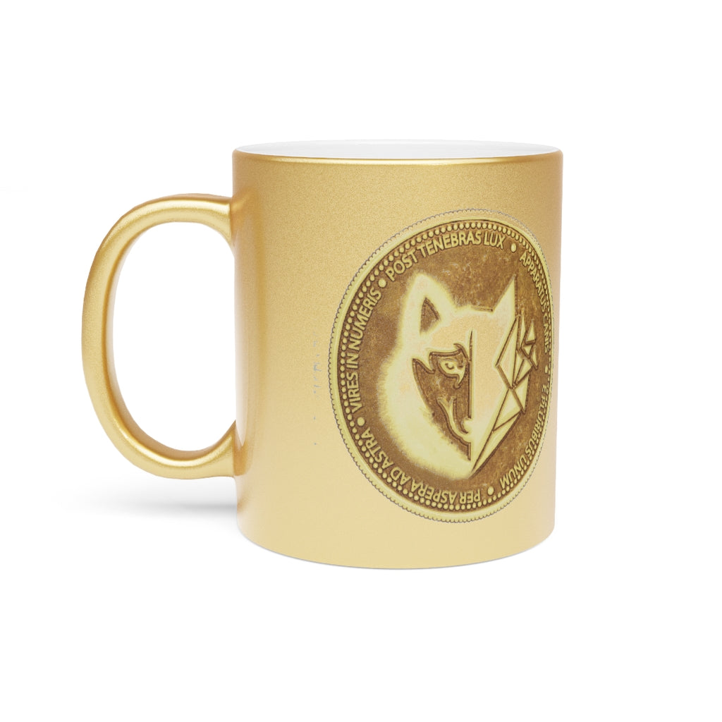 Machinedog Coin Gold Color Metallic Mug