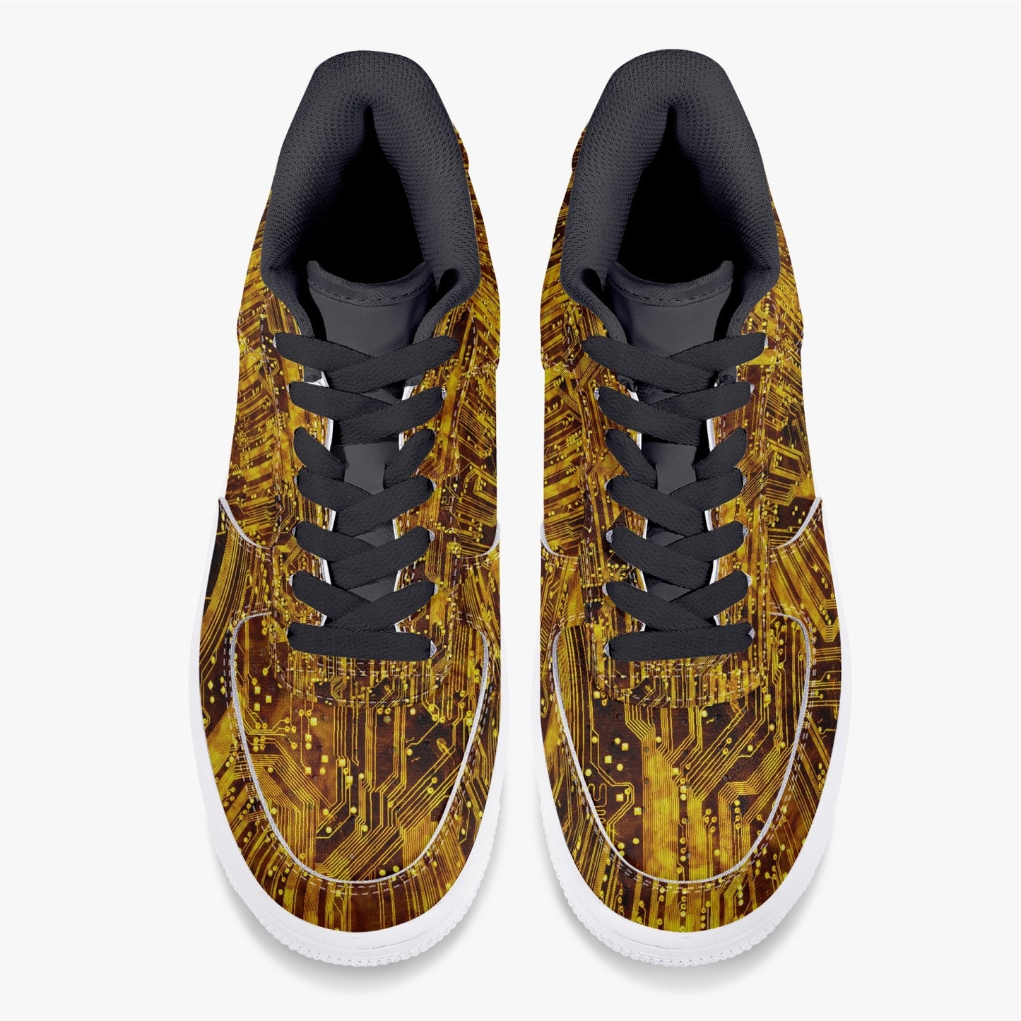 MACHINEDOG.COM COIN LOW-TOP LEATHER SNEAKERS - Circuit Board