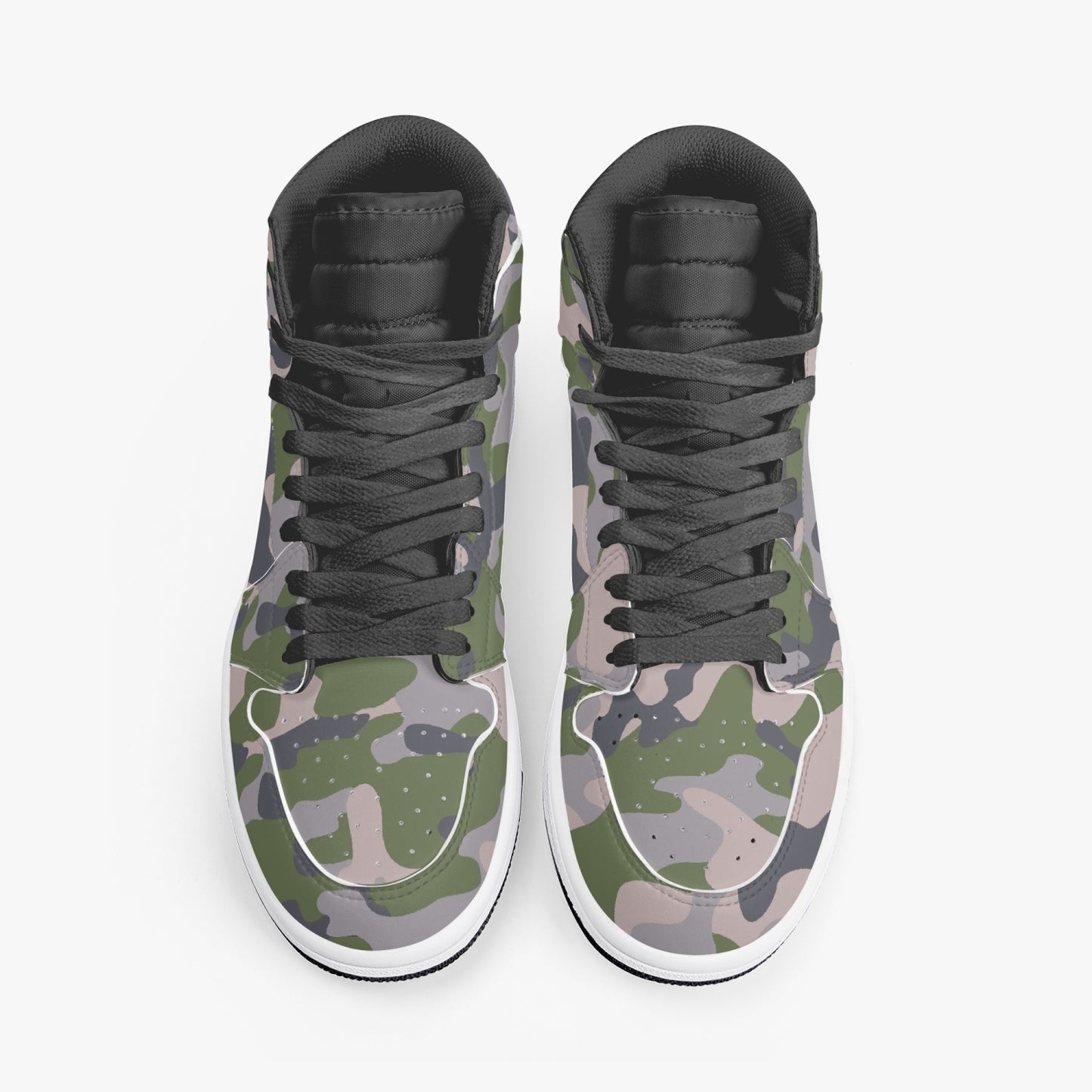 MACHINEDOG.COM COIN HIGH-TOP LEATHER SNEAKERS - Mod Camo