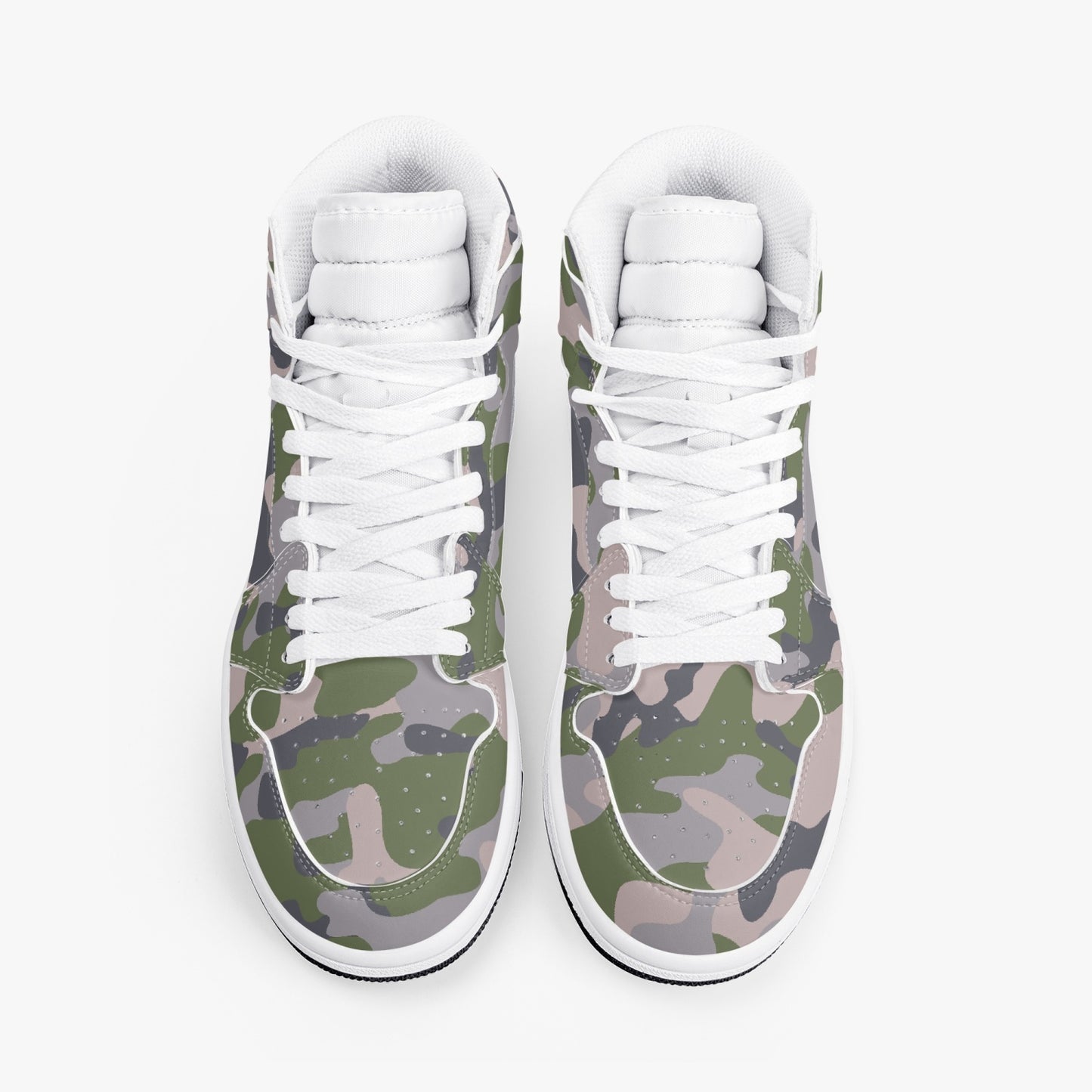 MACHINEDOG.COM COIN HIGH-TOP LEATHER SNEAKERS - Mod Camo