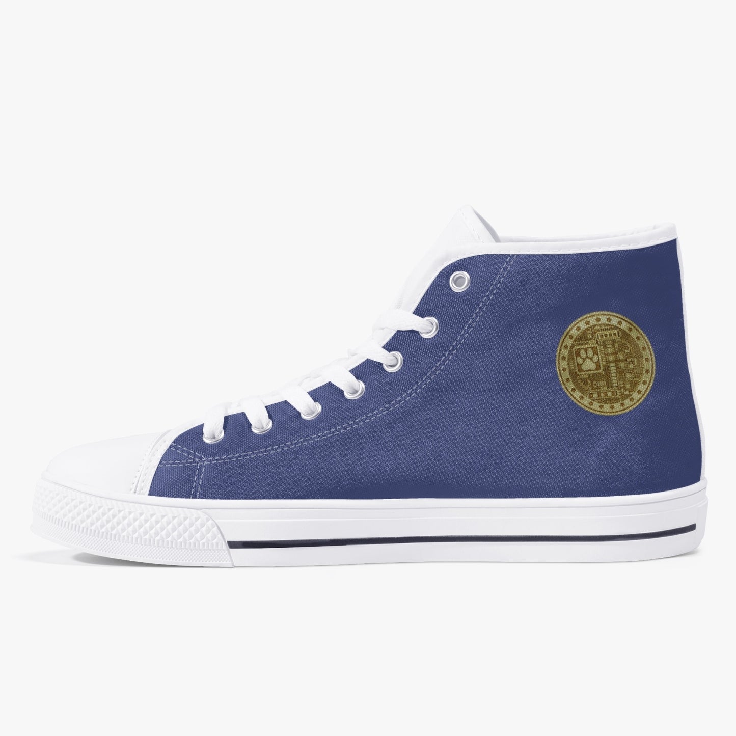 Men's Machinedog Coin Classic High Top Canvas Shoes - Veri Peri